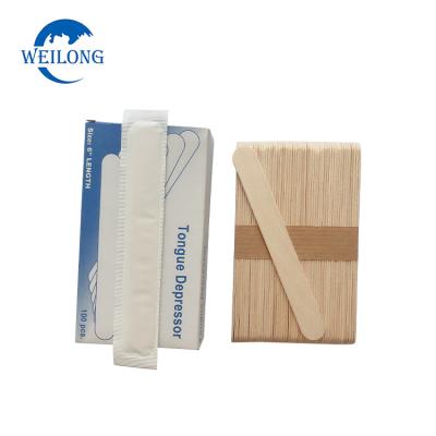 China High Sales Birch Wood Spatula Medical Uses Finely Processed Spatula Wood Type for sale