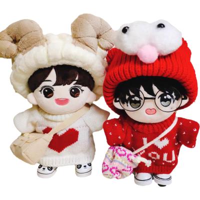 China Promotional Gifts China Manufacturer Custom 3d Face Plush Doll Stuffed Plush Toys 15cm 20cm Kpop Star Doll Stuffed Toy for sale