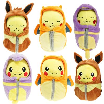 China 6 Pikachu Pokemon COS Charizard Eevee Pikachu Plush Doll Toys Factory Wholesale for sale