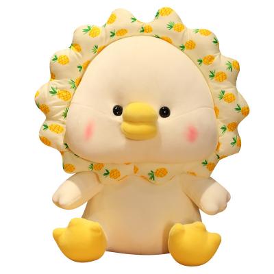 China New Eco-friendly Material Plush Toy Goods Duck Figure Pillow Cute Sunflower Duck In Stock for sale