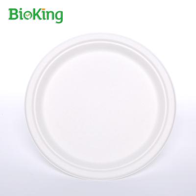 China Oil repellent; BioKing Biodegradable and Compostable Water-Repellent Bagasse Pulp Sugar Cane Disposable Oval Dishes for sale