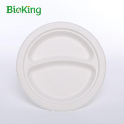 China Oil repellent; BioKing Disposable Materials Eco-Friendly Disposable Materials Sugarcane Water-Repellent Bagasse Pulp Dishes Sets Tableware Tableware for sale