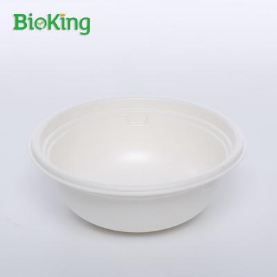 China Oil repellent; BioKing 350ml Biodegradable And Compostable Water Repellent Sugar Cane Bagasse Pulp Disposable Bowl for sale