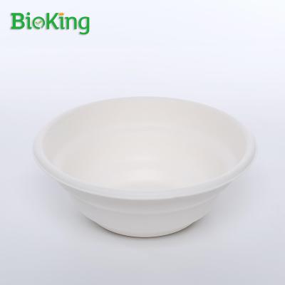 China Oil repellent; BioKing 24Oz Water Repellent BioKing Compostable Sugarcane Bagasse Pulp Disposable Bowl for sale