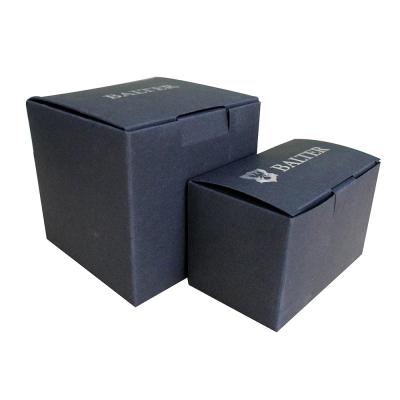 China Recycled Materials Custom Design Paperboard Eco-Friendly Luxury Matte Black Gift Paper Box Foldable for sale