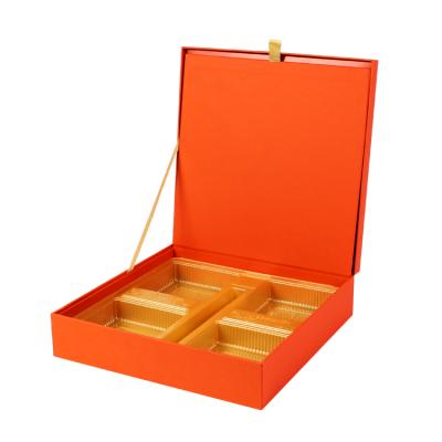 China Recycled Materials Luxury Custom Design Food Boxes Bags Package Candy Mooncakes Cardboard Gift Packaging Box With Insert for sale