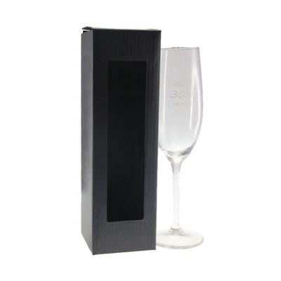 China Recycled Materials Size Leather Cover Wine Glass Custom Display Box for sale