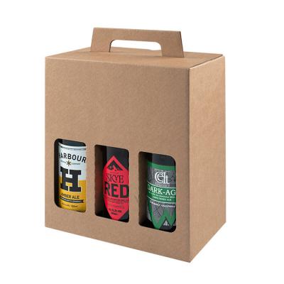 China Recycled Promotional Customized Materials 6 Bottle Beer Packaging Box for sale