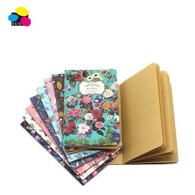 China Printed 2020 Popular 3.8x6.6 Inch 40 Sheets Set 9 Color Series Kraft Paper Notebook Journal Softcover Diary for sale