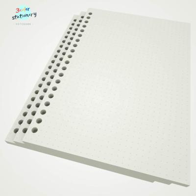 China 20-Hole Ring Binder Loose Leaf Paper A5 Printed Dot Grid Filler 180 Sheets Dot Grid for sale