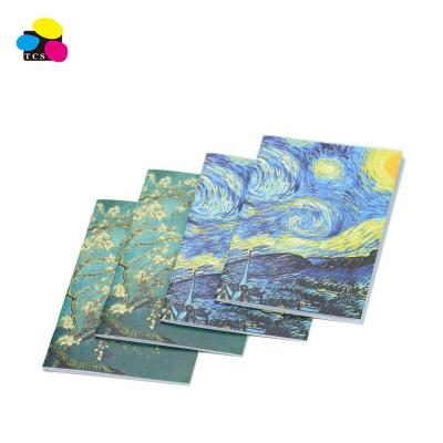 China Factory Printed Wholesale Pack 4 Inch 5.5x8.27 Flower Van Gogh Color Series Softcover Notebook for sale