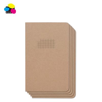 China Supplier Printed Gold 5x8 Inches Notebook 5 Pack With 5mm Square Grid Pages Premium Recycled Thick Paper for sale