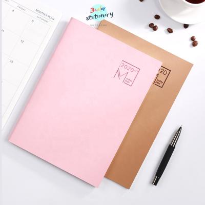 China 2021 Planner Business Office Stationery B5 Year Calendar Month Monthly Diary Notebook Printed Leather Planner for sale