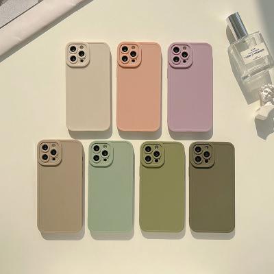 China Shockproof Customize Pattern Soft TPU Cover Newest Colors Matte Phone Case For iPhone 14 Plus 11 12 13 Pro Max XR XS Max 8 7 Plus for sale