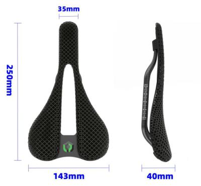 China Eco-friendy Ultralight Carbon Bicycle Saddle 3D Printed Carbon Bike Seats 3D Printing Soft Cushion Cover Carbon Saddle for sale