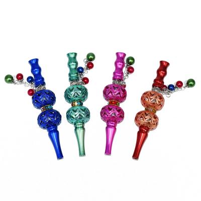 China Wholesale Aluminum Jewelry Hookah Mouth Tips Diamond Mouthpiece For Hookah Metal Jewelry Mouth Tips for sale