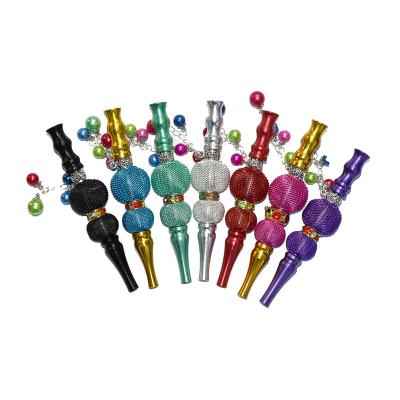 China Wholesale Zinc Alloy Jewelry Hookah Mouth Tips Colorful Shisha Hookah Mouthpiece Metal Jewelry Mouth Tips for sale