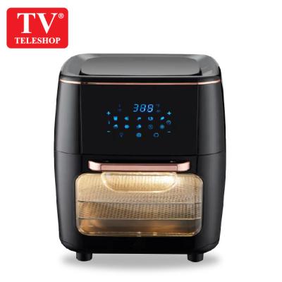 China Hotel Rose Gold 2Hours Keep Hot 8 Preset Menu Quick Air Circulate System 12L Square Air Fryer Oven for sale