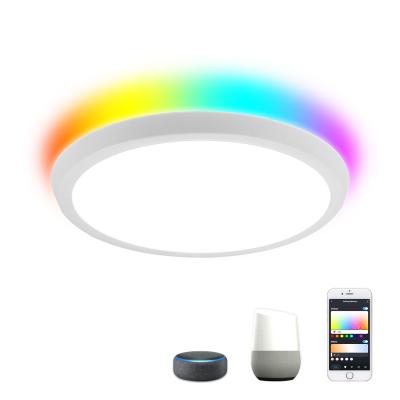 China Amazon Alexa Google Home Ceiling Lamp Smart Wifi RGBW LED Modern Home Ceiling Lamps Amazon Alexa Google Home Lighting Aluminum for sale