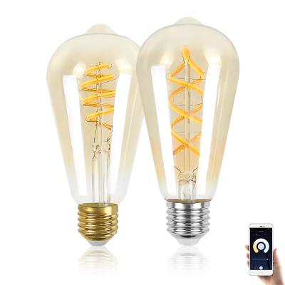 China A60 5W 110V 320 Degree E27 WiFi Smart LED Filament Indoor Bulb for sale