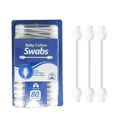 China Squash head color suction card cleaning cotton swab boxed baby health big head cotton swab factory direct sales for sale