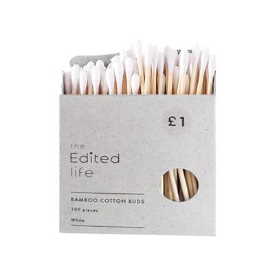 China Factory direct sales luxury 100% cotton bamboo sticks carton cotton swabs packaging bamboo disposable cleaning cotton swabs for sale