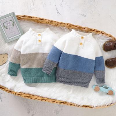 China New Arrival Baby Pullover Sweater Kids Baby Sweater Anti-Shrink Button Closed Sweater for sale