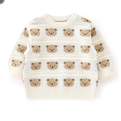 China 2023 New Arrival Baby Sweater Anti-shrink Organic Cotton Knitted Winter Baby Long Sleeve Pullover Sweater for sale