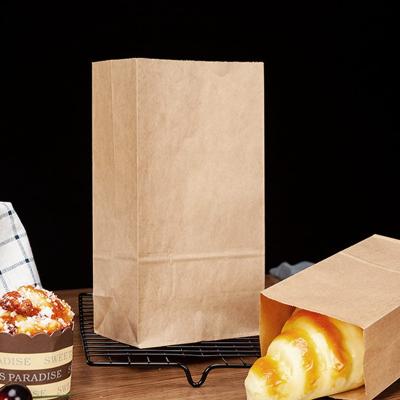 China Hot Sale Custom Printed Paper Bag Recycled Brown Kraft Shopping Materials Paper For Bakery Bread for sale