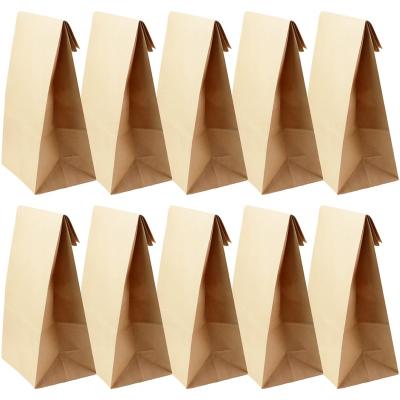 China Recycled Materials Manufacturers Sell Custom Wholesale Disposable Packaging Bag SOS Brown Paper Bags Food Grade Kraft Paper Without Handle for sale