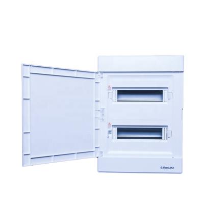 China Fireproof MCB Electrical Distribution Box ABS M5 Series 2 Tier 24 Way Din Rail Distribution Box Electrical Panel for sale