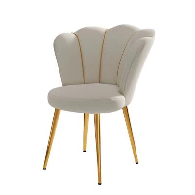 China Convertible Modern Comfortable Nordic Home Furniture Hotel Restaurant Style Flower PU Leather Luxury Dining Chair for sale