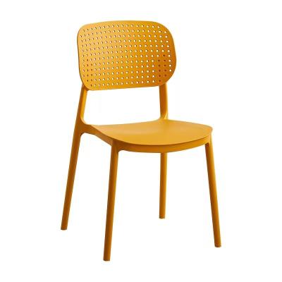 China China High Quality Back Cooling Breathable Colorful Dining Stackable Plastic Chairs for sale