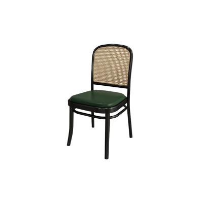 China Nordic traditional luxury simple medieval vine chair rattan dining chair comfortable retro artist designed tea room chair with coffee for sale