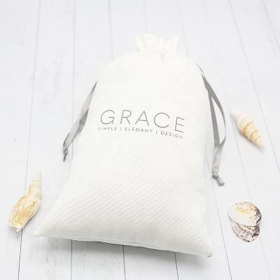 China Nature Recyclable Custom Size Bag Custom Size Eco-friendly Cotton Canvas Drawstring Pouch for sale