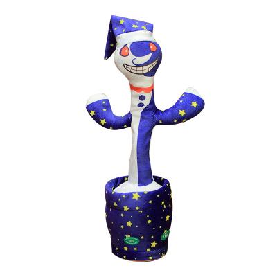 China Polyester Wholesale Sun Clown Stuffed Talking Plush Toys 120 Songs Singing and Dancing Music Dancing Flower Luminous Toys for sale