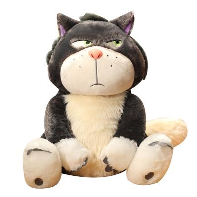 China Custom Stuffed Plush 15cm Lucifer Cat Sound Doll Furry Soft Toy Backpack Realistic Cat Plush Pendant Pillow for sale