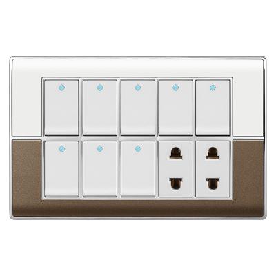 China Easy Install Factory New Product Modern Acrylic Lamp Switch Wall Socket Electrical Outlet for sale