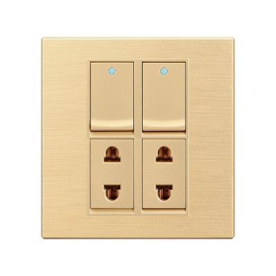 China Safety 2022 16A Hot Selling New Design 2Gang 2 Way Fireproof PC Wall Outlet Electrical Switches for sale