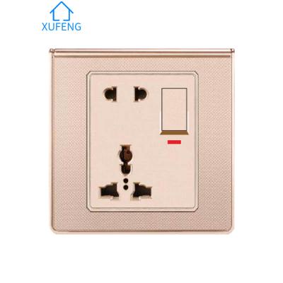 China Widely Used Electric Flame Retardant Stainless Steel Plate Wall Security Household Switch And Outlet Outlet for sale