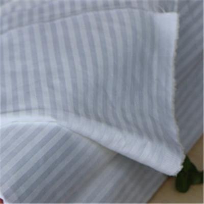 China Luxury Hotel Designs Satin Stripe 100 Anti-Static Cotton Fabric For Bedding Sheet Set White for sale