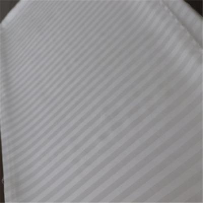 China 1cm stripe satin 1cm stripe satin BCI/GOTS 300TC 173*120 mercerized white quilted satin fabric for sale