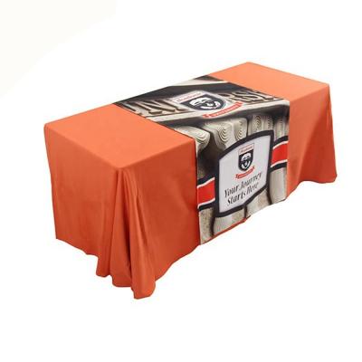 China Waterproof Promotional Custom Logo Size Cloth Table Runner Manteles De Navidad Table for sale