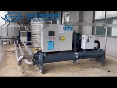 2 sets 120HP water-cooled screw compressors used by customers