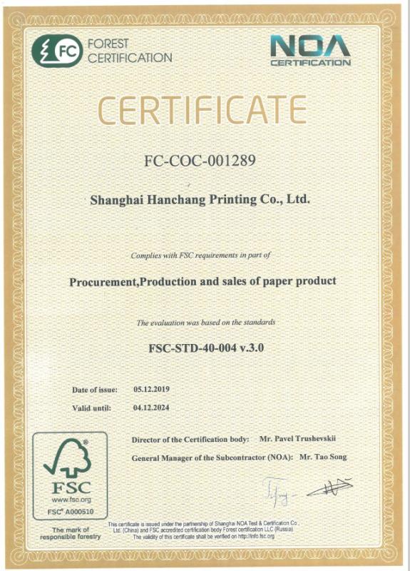 FSC - Shanghai Hanchang Printing Co., Ltd.