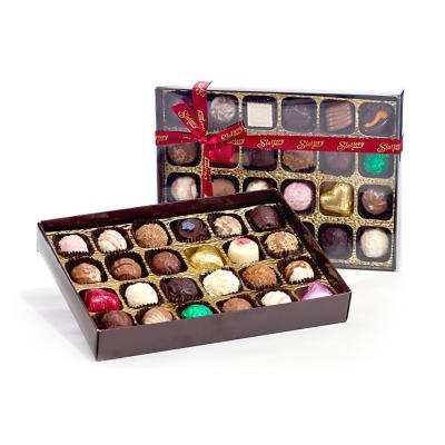 China Recyclable Box For High Quality Chocolate Truffles Chocolate Bar Box With Small Window Chocolate Box for sale