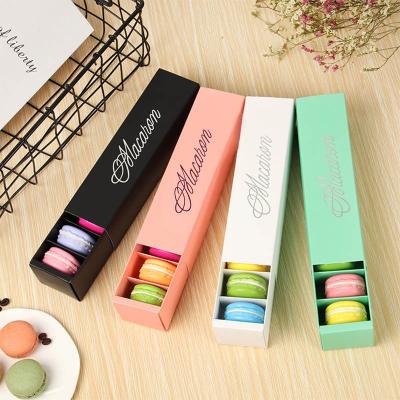 China Recyclable brown macaron box food macaron packaging box with ball macaron boxes for sale for sale