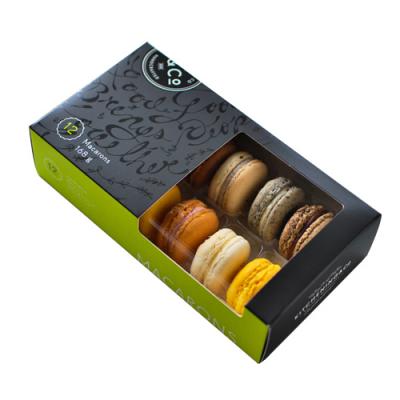 China Recyclable macaron box macaron box biologisch cake macarons box fancy paper packaging abbabar cake for sale