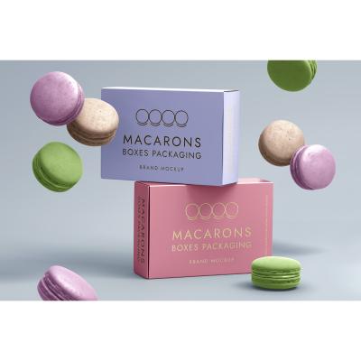 China Recyclable Simple Macaron Shipping Cardboard Macaron Box Macaron Tower Display Box for sale