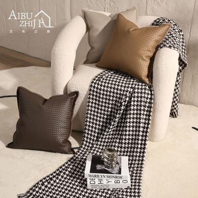 China AIBUZHIJIA 2022 Luxury Modern Solid Color Sofa Woven Pillow Case Anti-Static 18 x 18 inch 45 x 45 cm Velvet Cushion Covers Home Decorative for sale